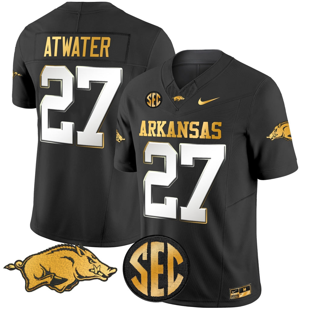 Men Arkansas Razorbacks Gold Vapor Limited Jersey - All Stitched