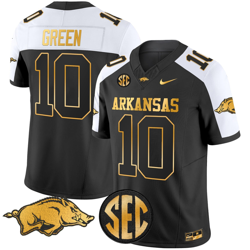 Men Arkansas Razorbacks Gold Vapor Limited Jersey - All Stitched