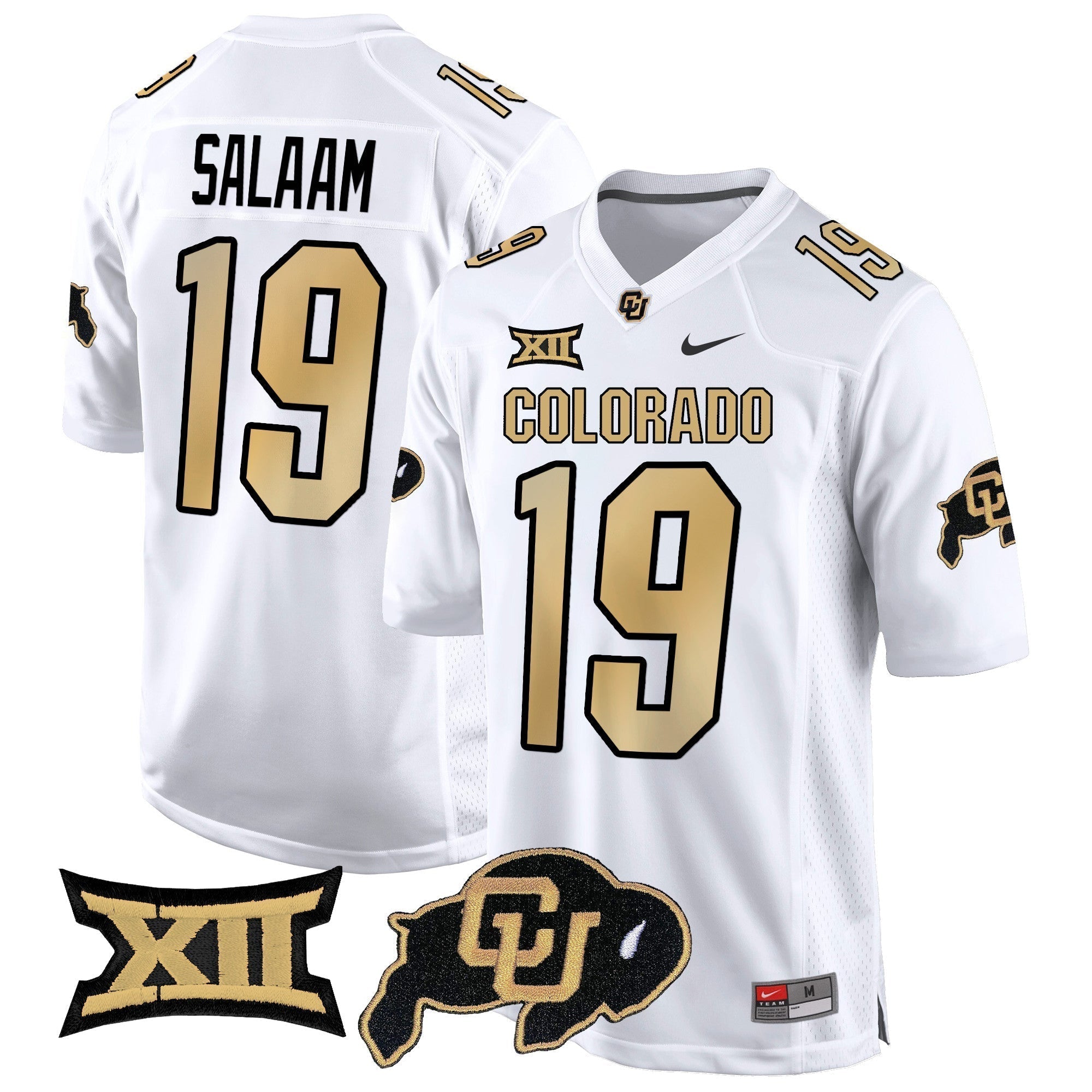Men Colorado Buffaloes Big 12 XII Patch Game Jersey V2 - All Stitched