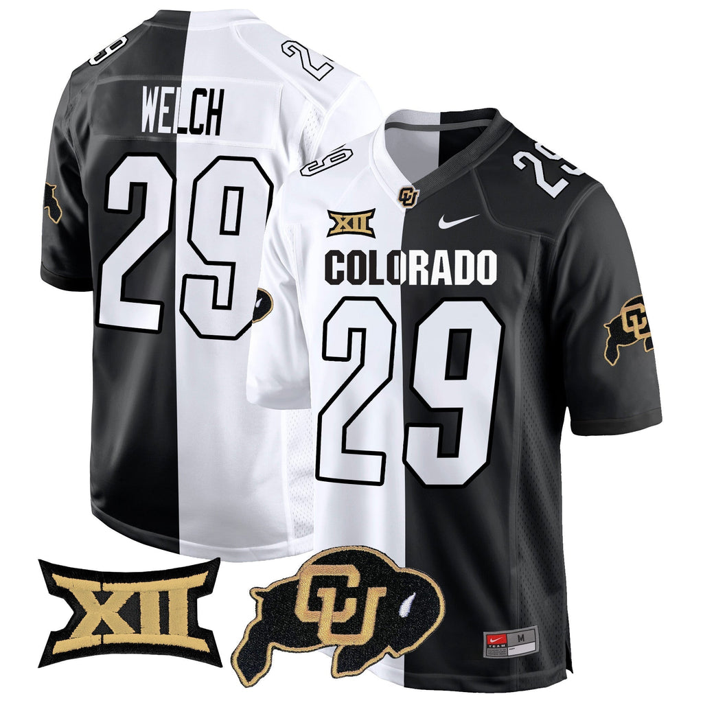 Men Colorado Buffaloes Big 12 XII Patch Game Jersey V2 - All Stitched