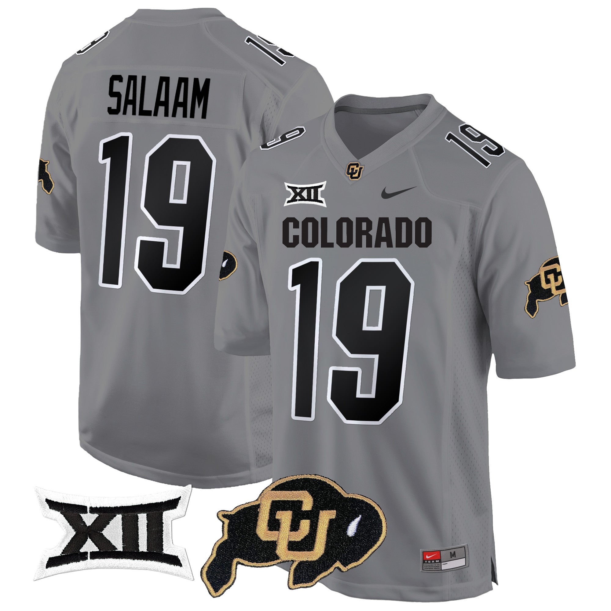 Men Colorado Buffaloes Big 12 XII Patch Game Jersey V2 - All Stitched