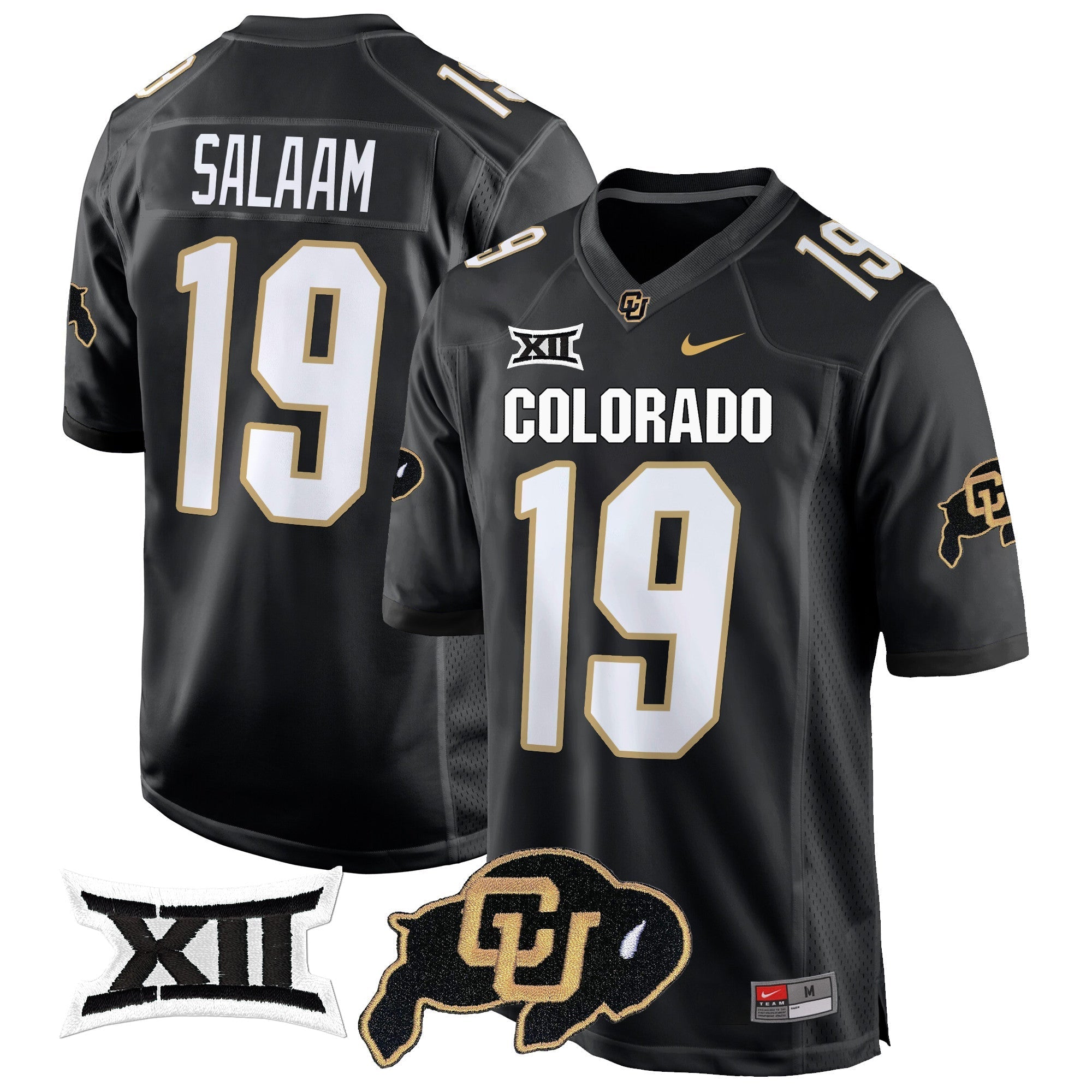 Men Colorado Buffaloes Big 12 XII Patch Game Jersey V2 - All Stitched