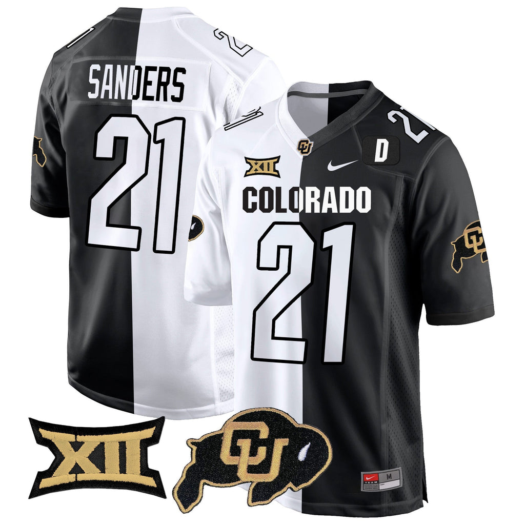 Men Colorado Buffaloes Big 12 XII Patch Game Jersey V2 - All Stitched