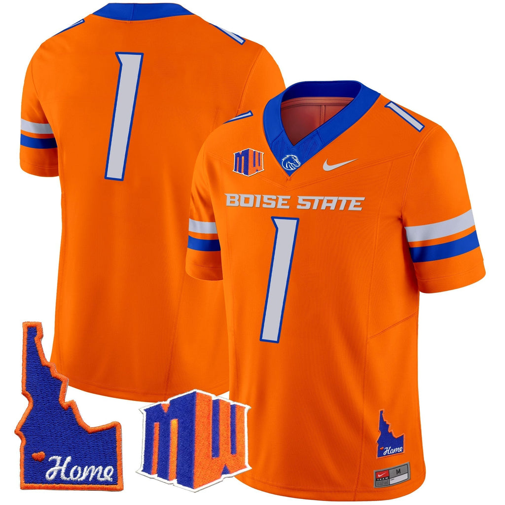 Men Boise State Broncos 2024 Home Patch Vapor Limited Jersey - All Stitched