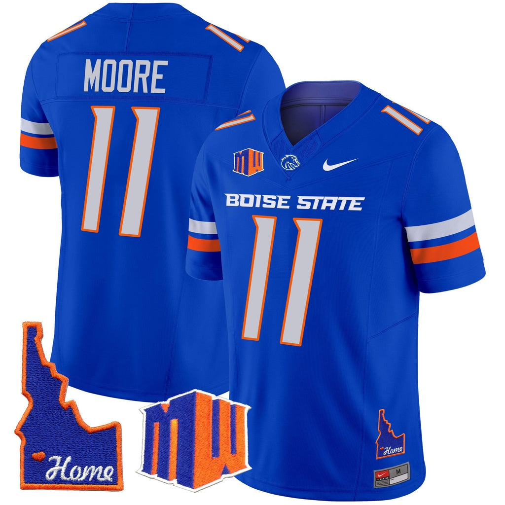 Men Boise State Broncos 2024 Home Patch Vapor Limited Jersey - All Stitched