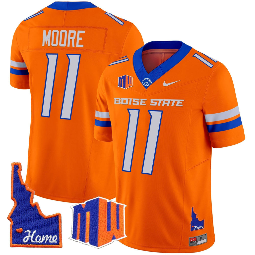 Men Boise State Broncos 2024 Home Patch Vapor Limited Jersey - All Stitched