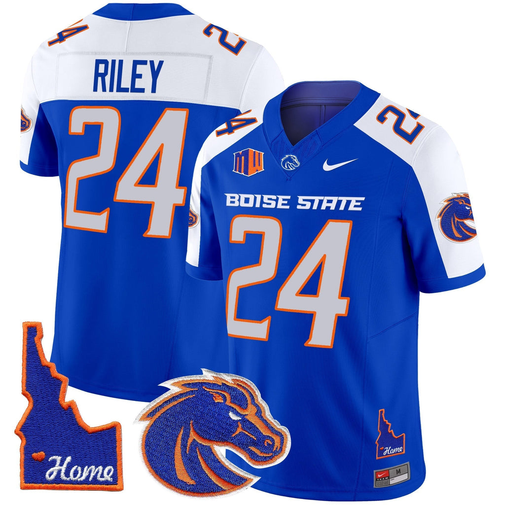 Men Boise State Broncos 2024 Home Patch Vapor Limited Jersey - All Stitched