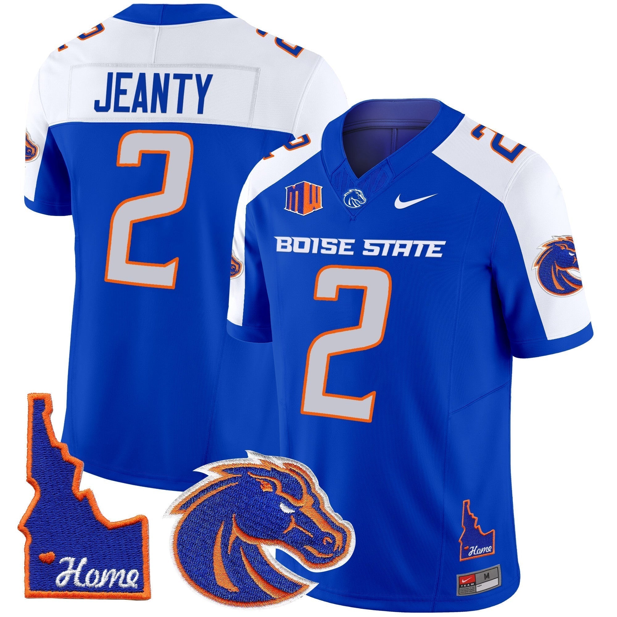Men Boise State Broncos 2024 Home Patch Vapor Limited Jersey - All Stitched