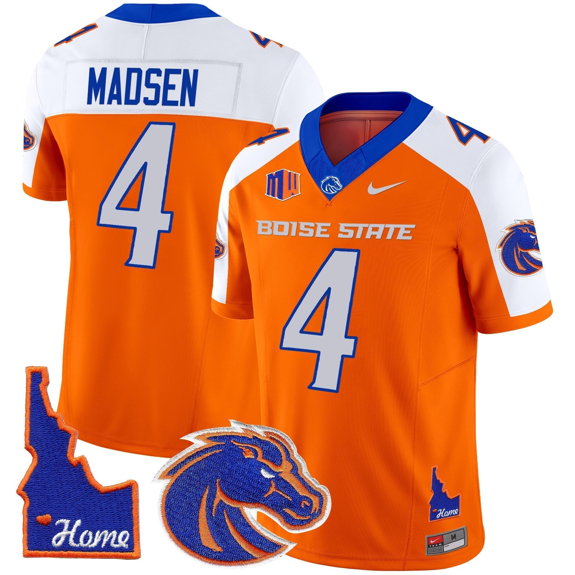 Men Boise State Broncos 2024 Home Patch Vapor Limited Jersey - All Stitched