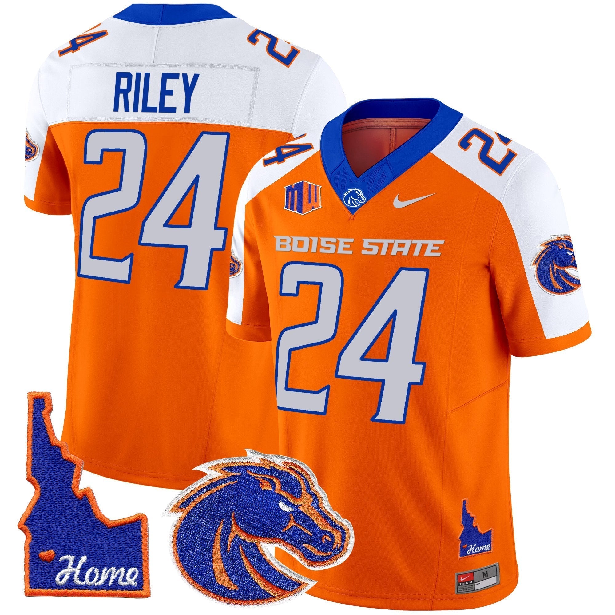 Men Boise State Broncos 2024 Home Patch Vapor Limited Jersey - All Stitched