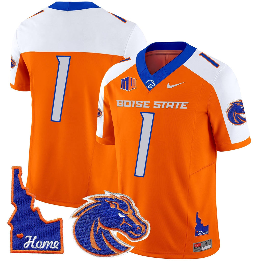 Men Boise State Broncos 2024 Home Patch Vapor Limited Jersey - All Stitched