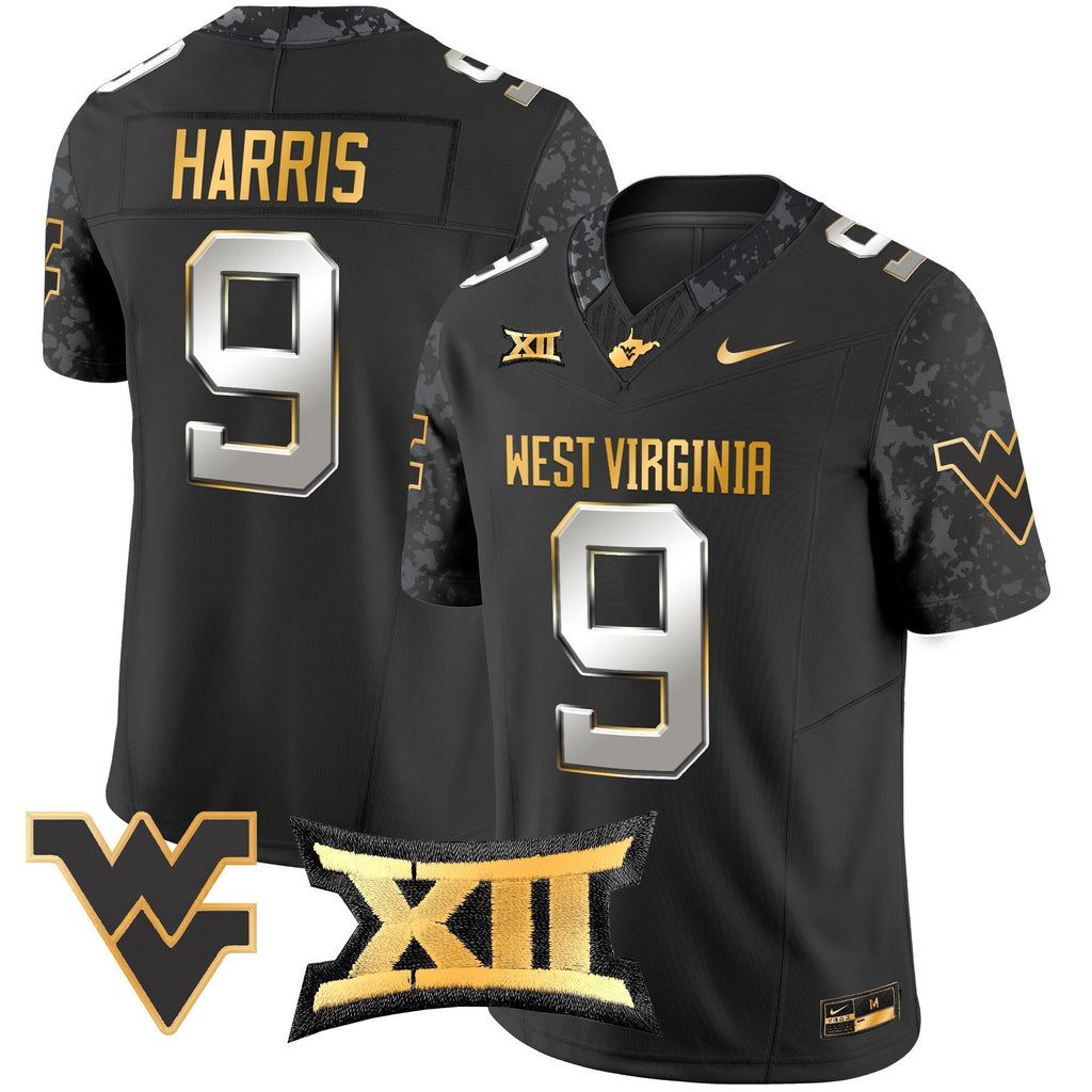 Men West Virginia Mountaineers 2024 Gold Vapor Limited Jersey - All Stitched