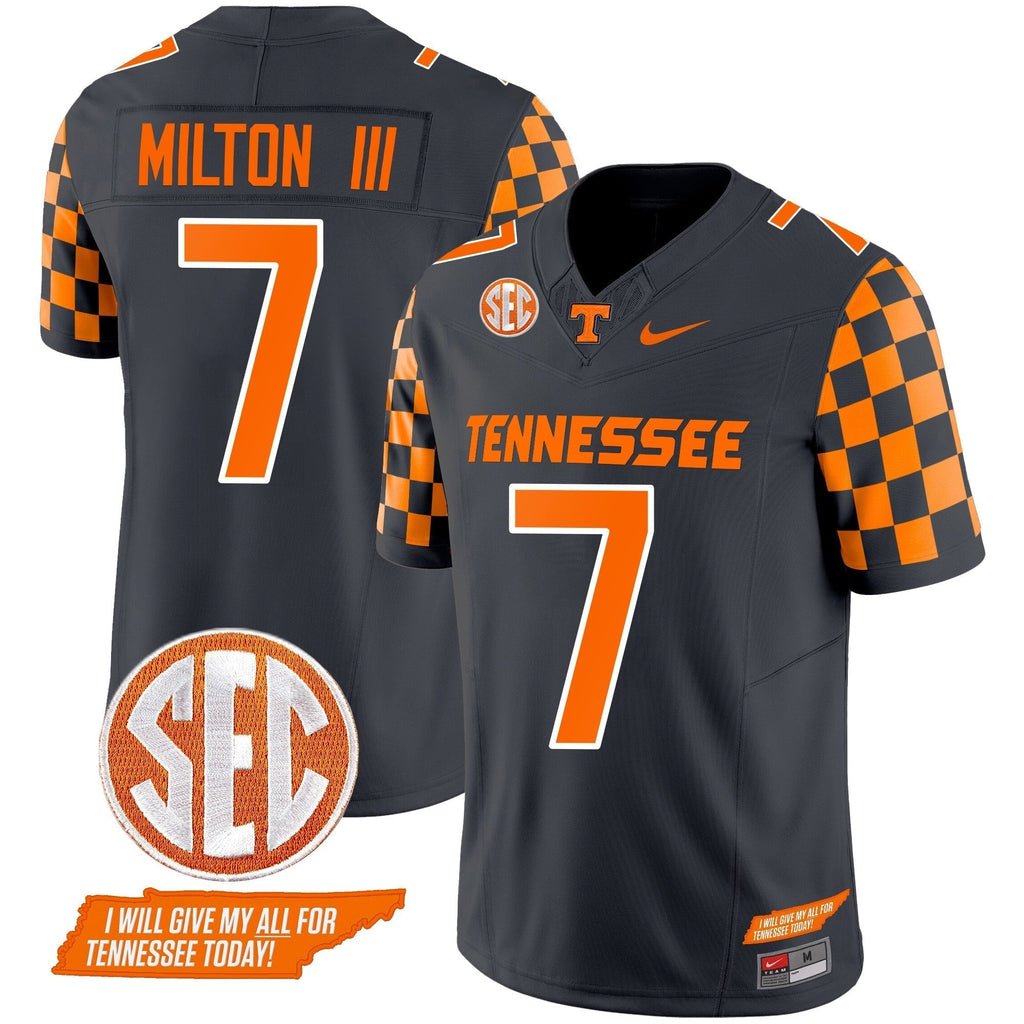 Men Tennessee Volunteers 2024 Checkerboard Vapor Limited Jersey V2 - All Stitched