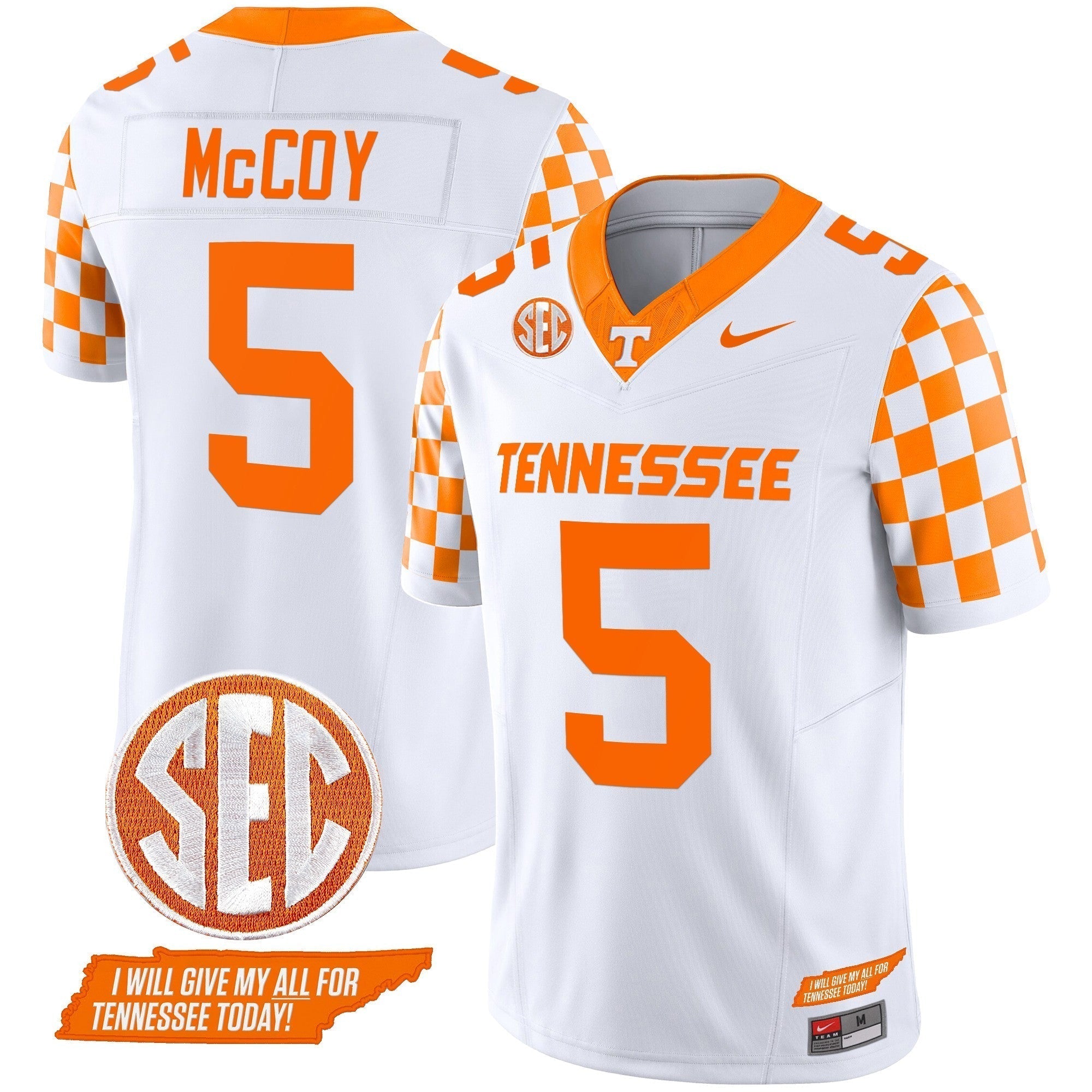 Men Tennessee Volunteers 2024 Checkerboard Vapor Limited Jersey V2 - All Stitched