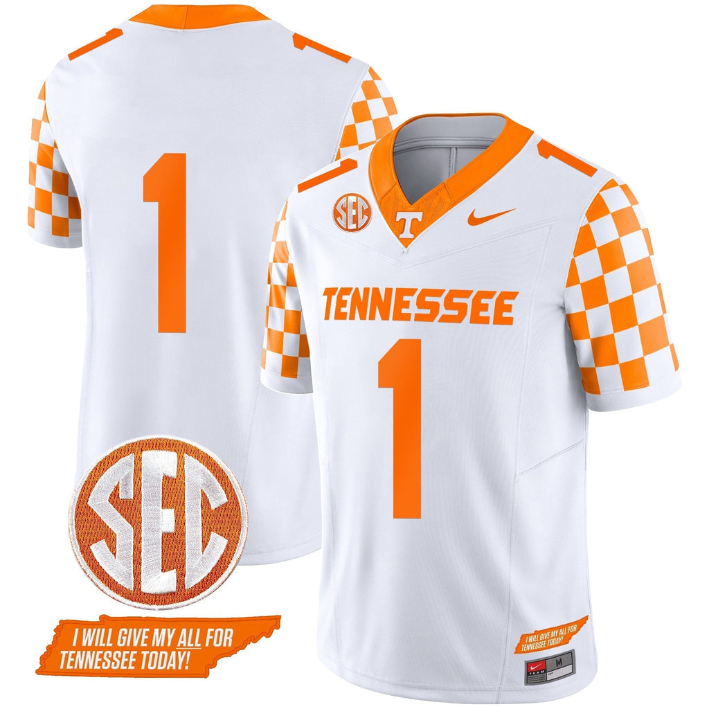 Men Tennessee Volunteers 2024 Checkerboard Vapor Limited Jersey V2 - All Stitched