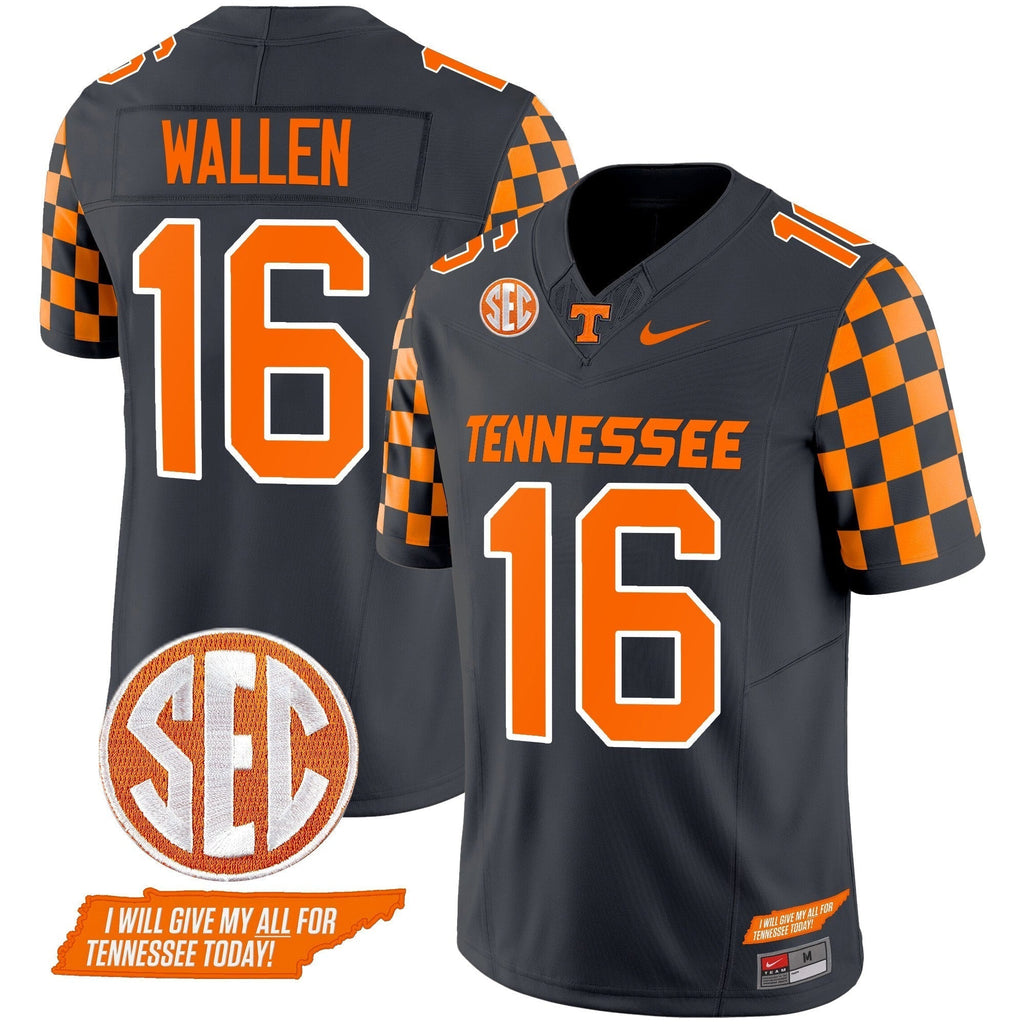 Men Tennessee Volunteers 2024 Checkerboard Vapor Limited Jersey V2 - All Stitched