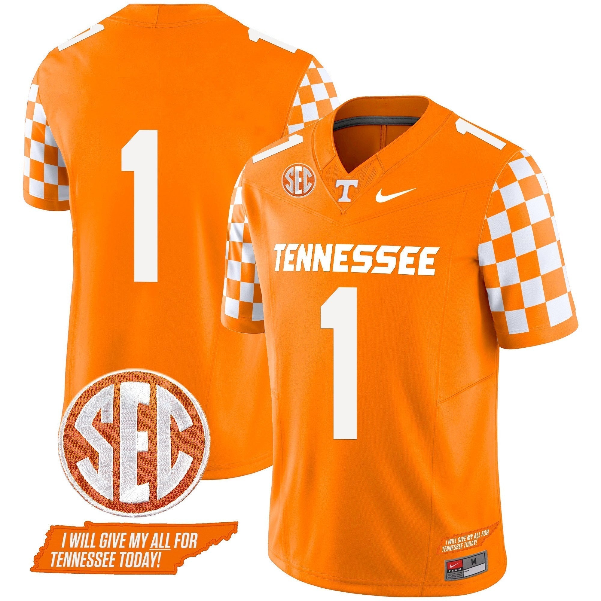 Men Tennessee Volunteers 2024 Checkerboard Vapor Limited Jersey V2 - All Stitched