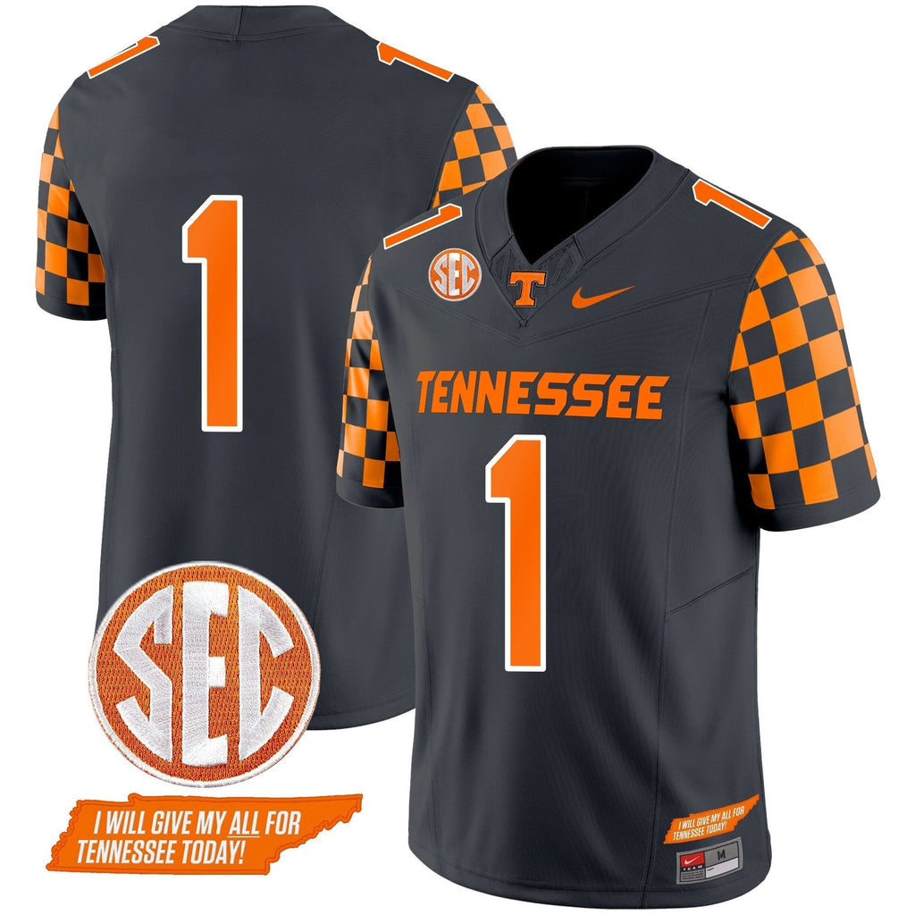 Men Tennessee Volunteers 2024 Checkerboard Vapor Limited Jersey V2 - All Stitched