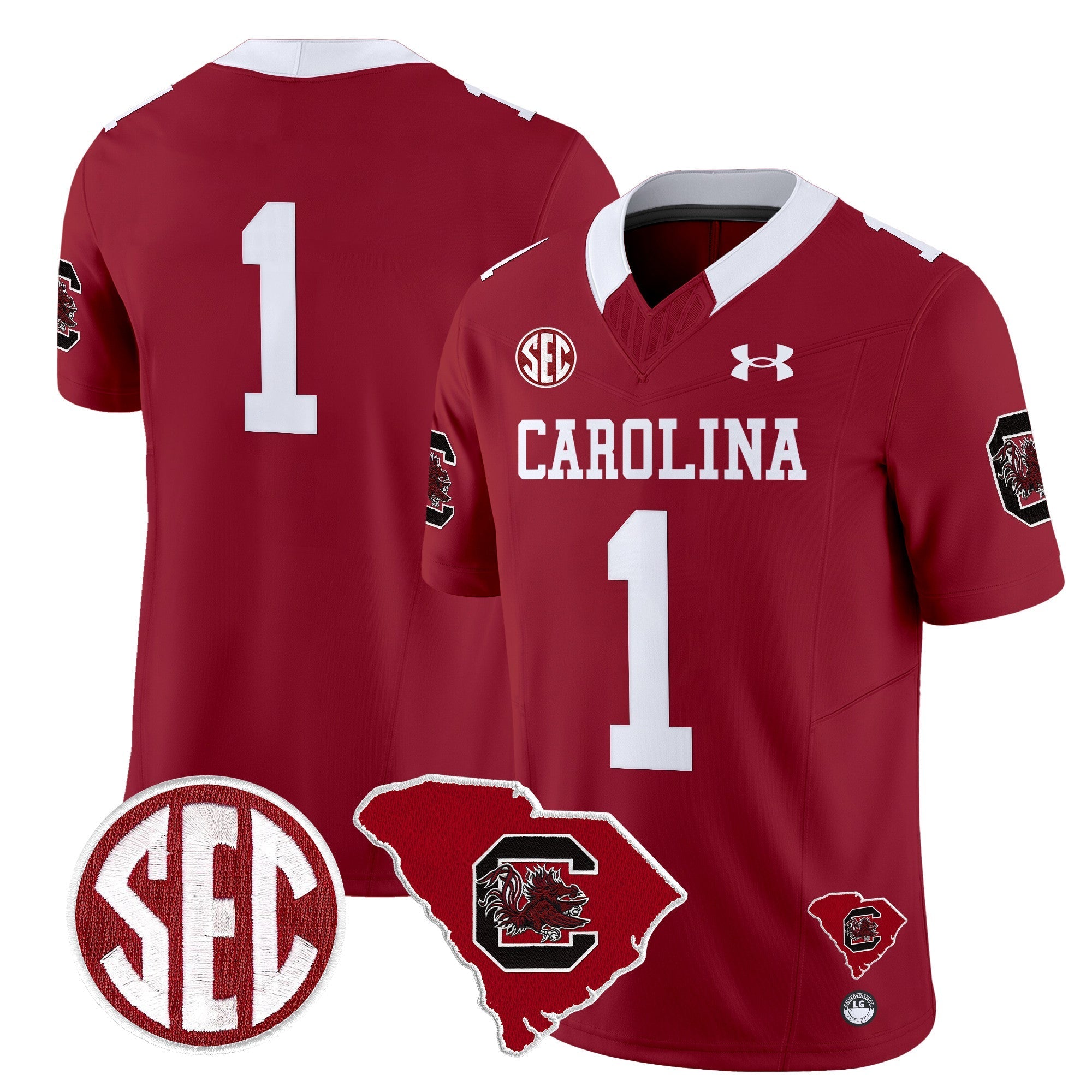 Men South Carolina Gamecocks 1980 Throwback Home Patch Vapor Limited Jersey - All Stitched