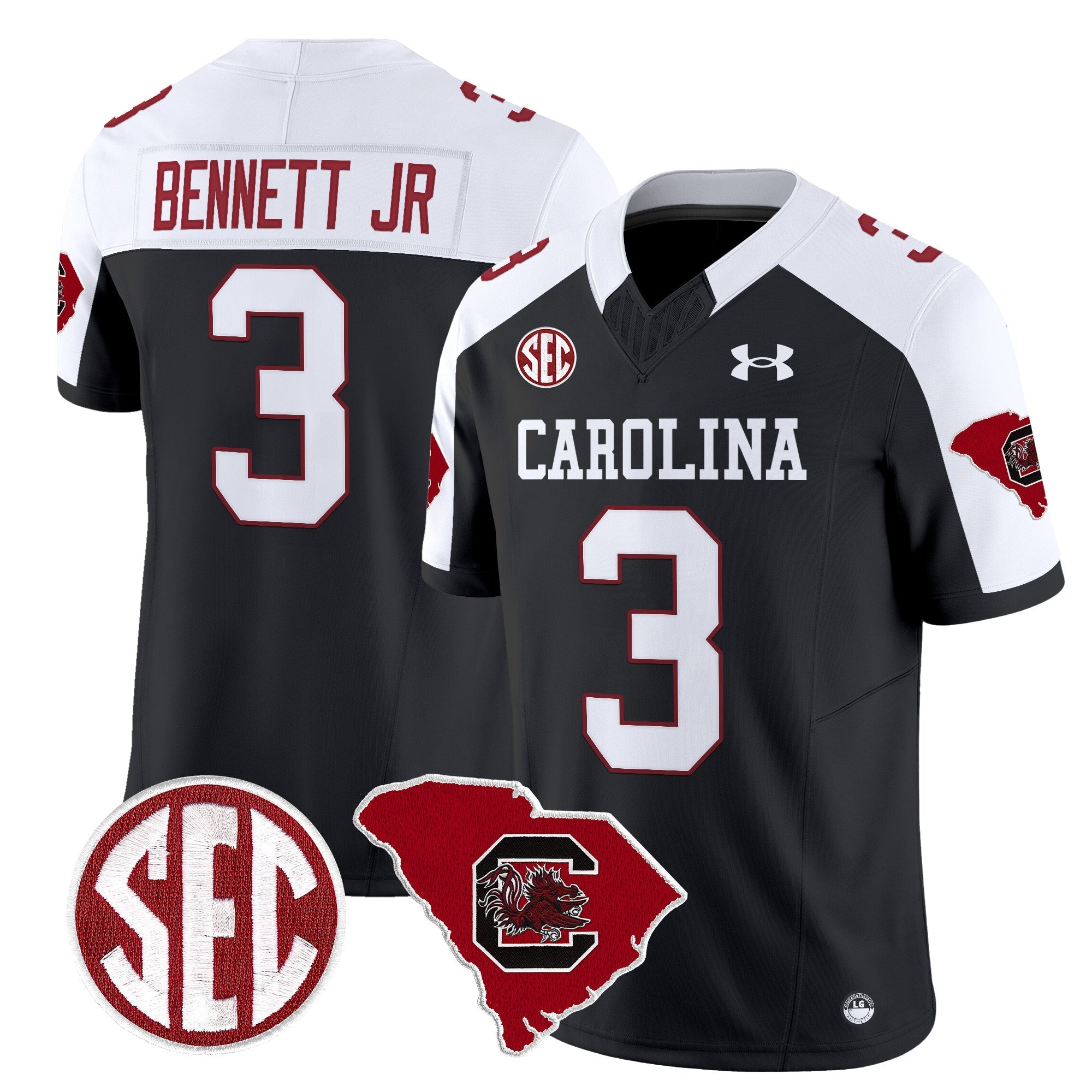 Men South Carolina Gamecocks 1980 Throwback Home Patch Vapor Limited Jersey - All Stitched