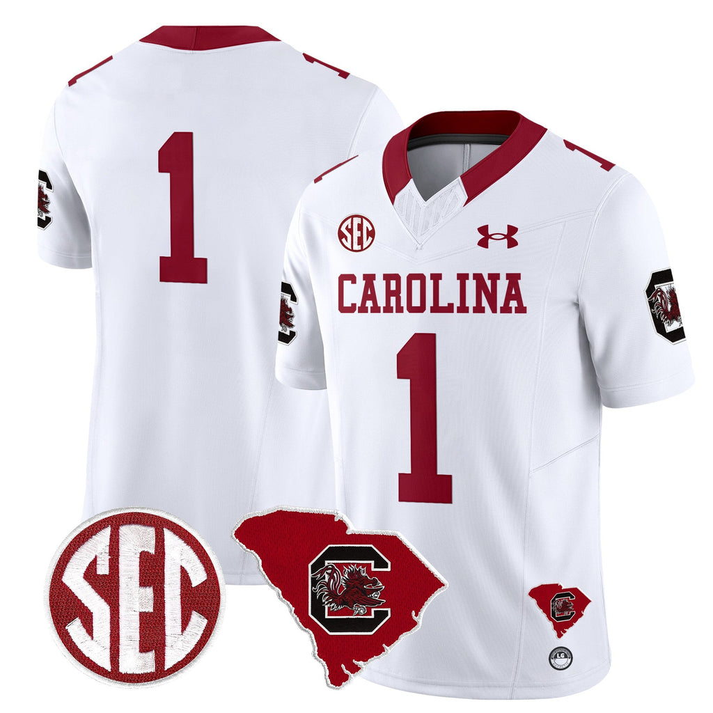 Men South Carolina Gamecocks 1980 Throwback Home Patch Vapor Limited Jersey - All Stitched