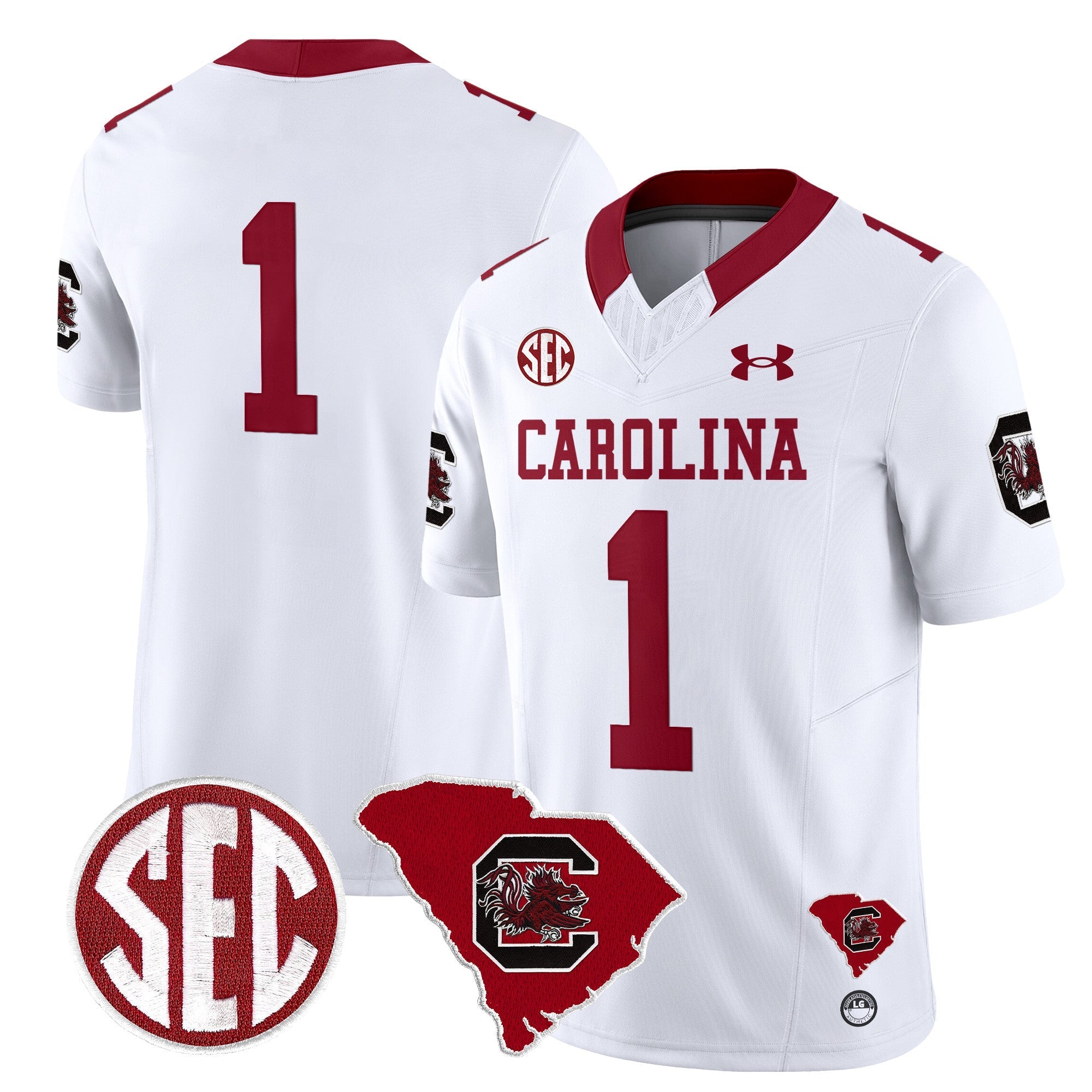 Men South Carolina Gamecocks 1980 Throwback Home Patch Vapor Limited Jersey - All Stitched