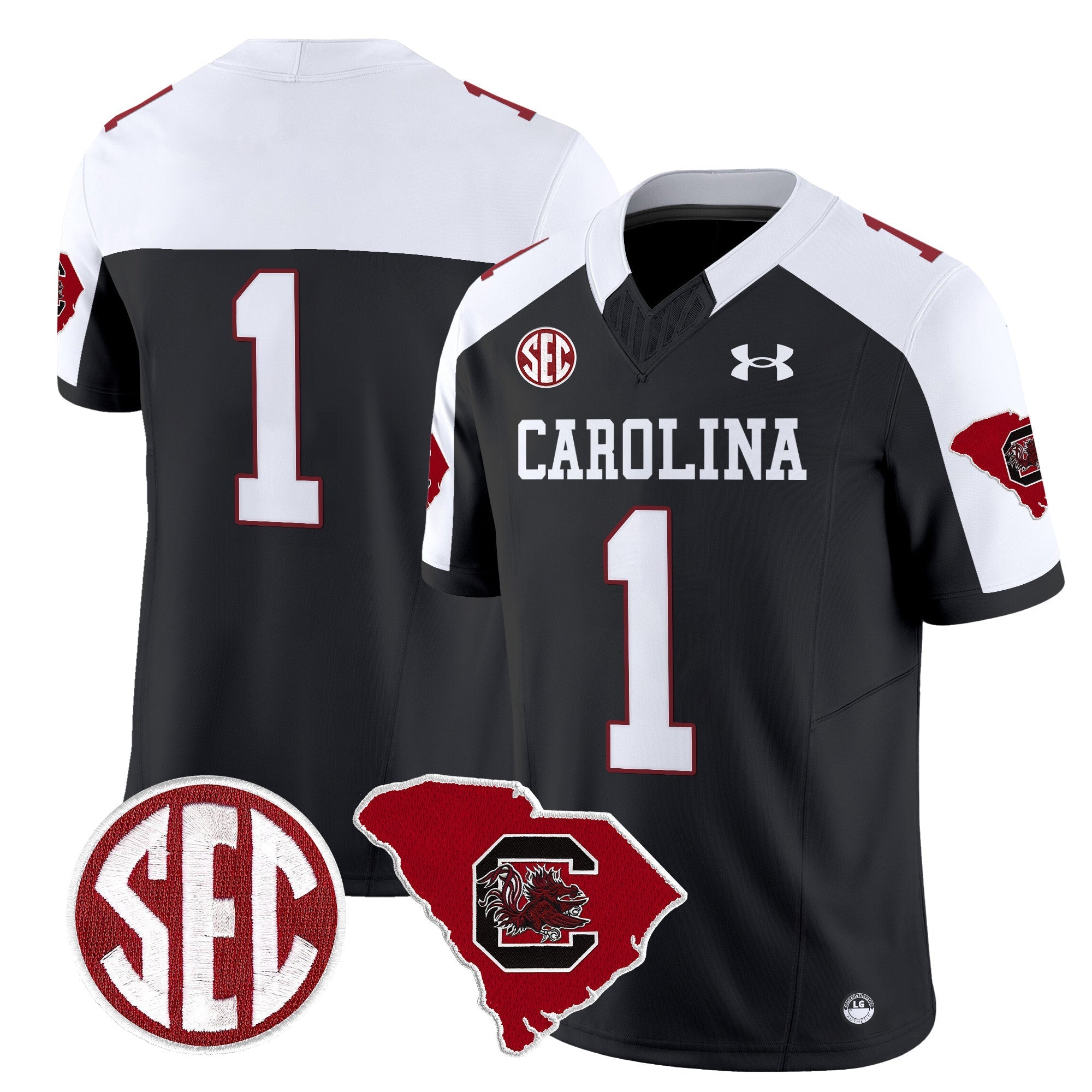 Men South Carolina Gamecocks 1980 Throwback Home Patch Vapor Limited Jersey - All Stitched