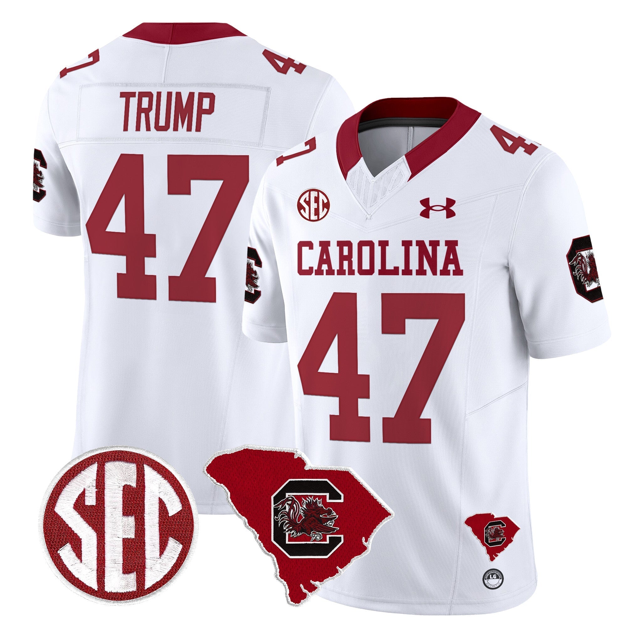 Men South Carolina Gamecocks 1980 Throwback Home Patch Vapor Limited Jersey - All Stitched
