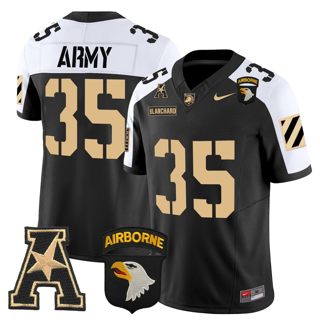 Men Army Black Knights 101st Airborne Division Patch 2024 Vapor Limited Jersey V3 - All Stitched