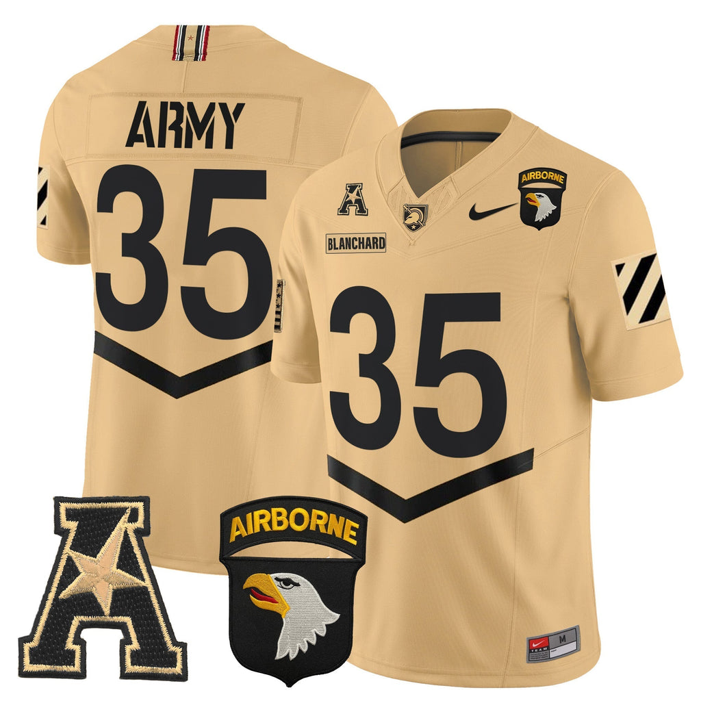 Men Army Black Knights 101st Airborne Division Patch 2024 Vapor Limited Jersey V3 - All Stitched