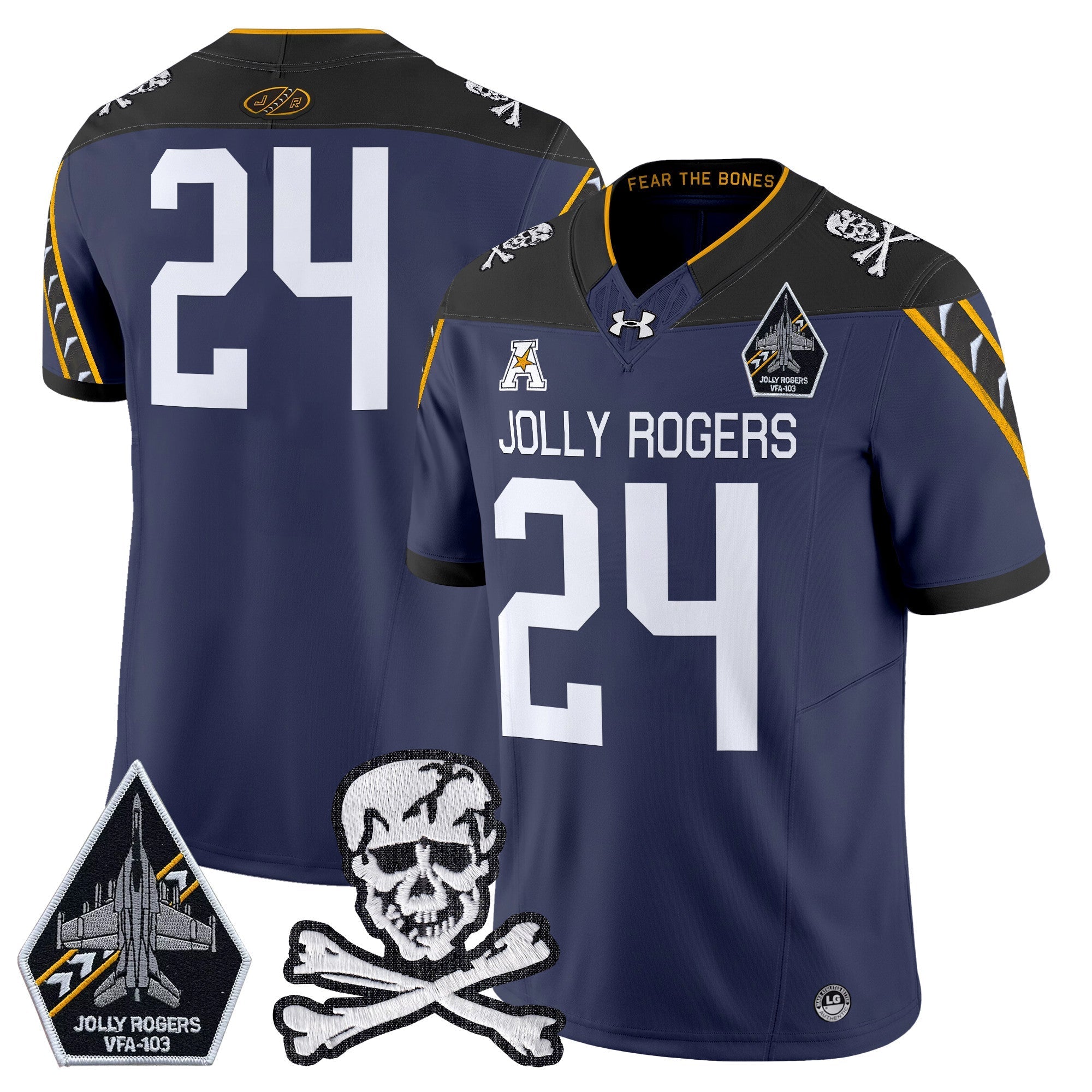 Men Navy Midshipmen 2024 Vapor Limited Jersey V5 - All Stitched