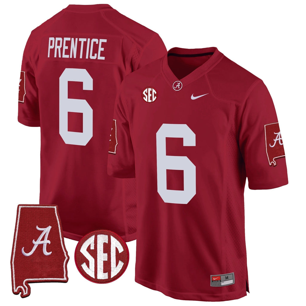 Men Alabama Crimson Tide 2024 Alabama Map Patch Game Jersey - All Stitched