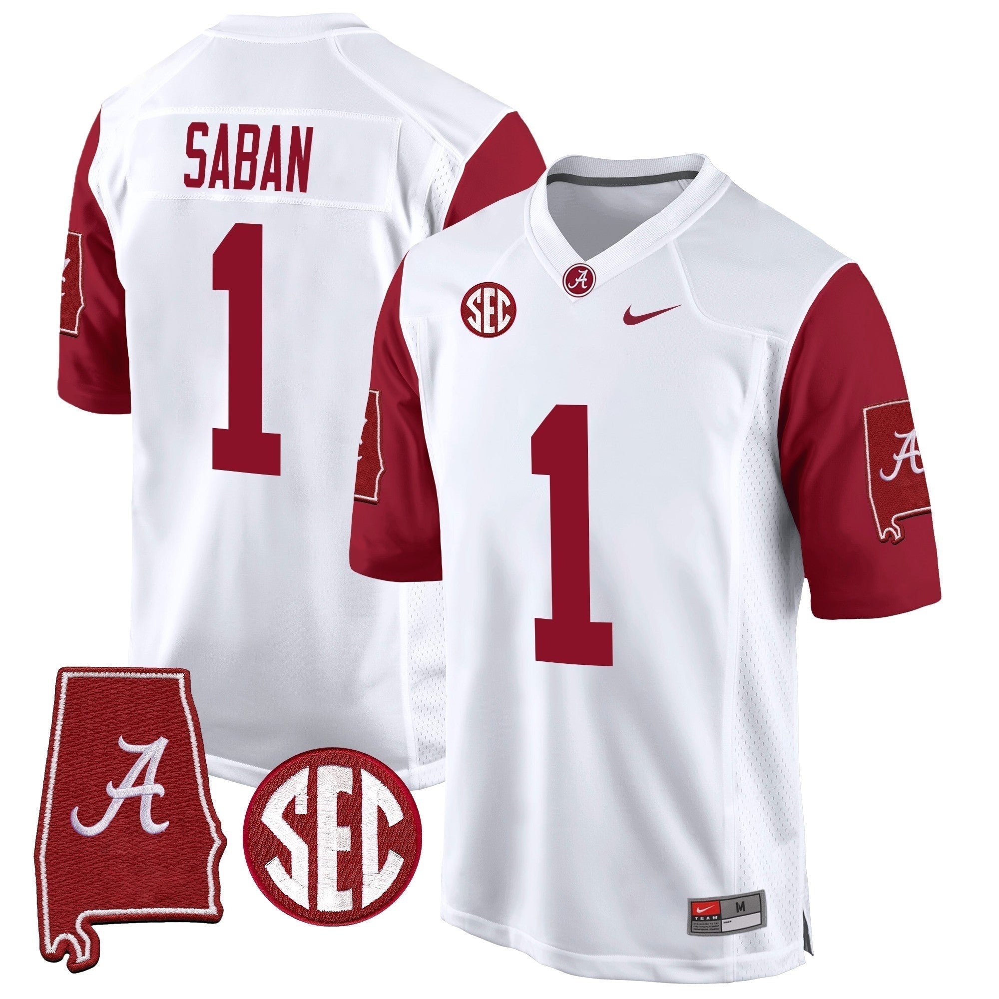 Men Alabama Crimson Tide 2024 Alabama Map Patch Game Jersey - All Stitched