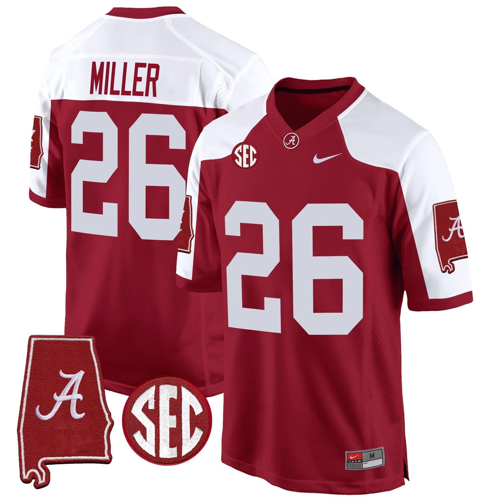 Men Alabama Crimson Tide 2024 Alabama Map Patch Game Jersey - All Stitched