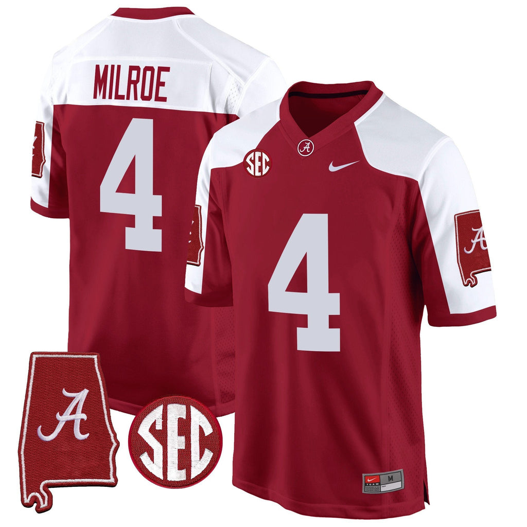 Men Alabama Crimson Tide 2024 Alabama Map Patch Game Jersey - All Stitched