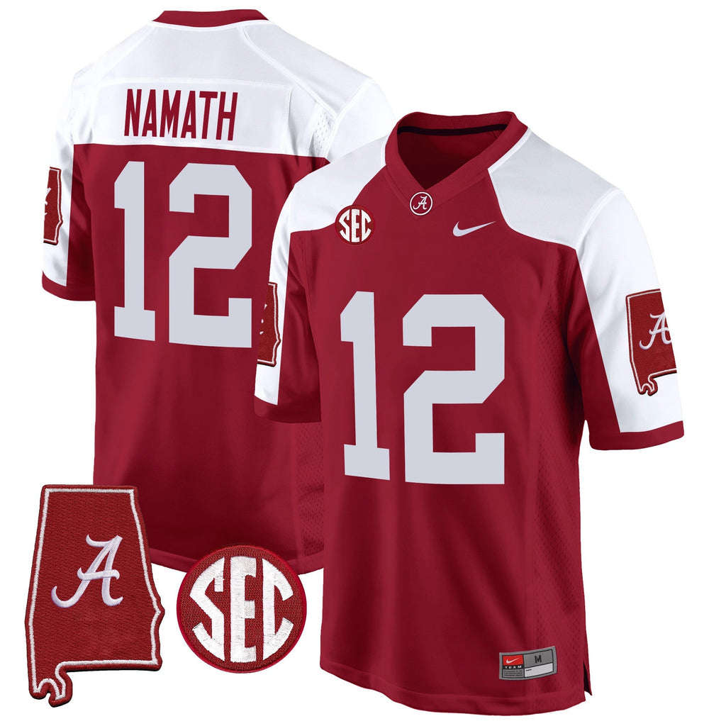 Men Alabama Crimson Tide 2024 Alabama Map Patch Game Jersey - All Stitched