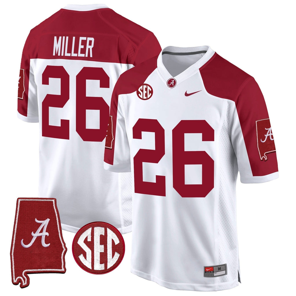 Men Alabama Crimson Tide 2024 Alabama Map Patch Game Jersey - All Stitched