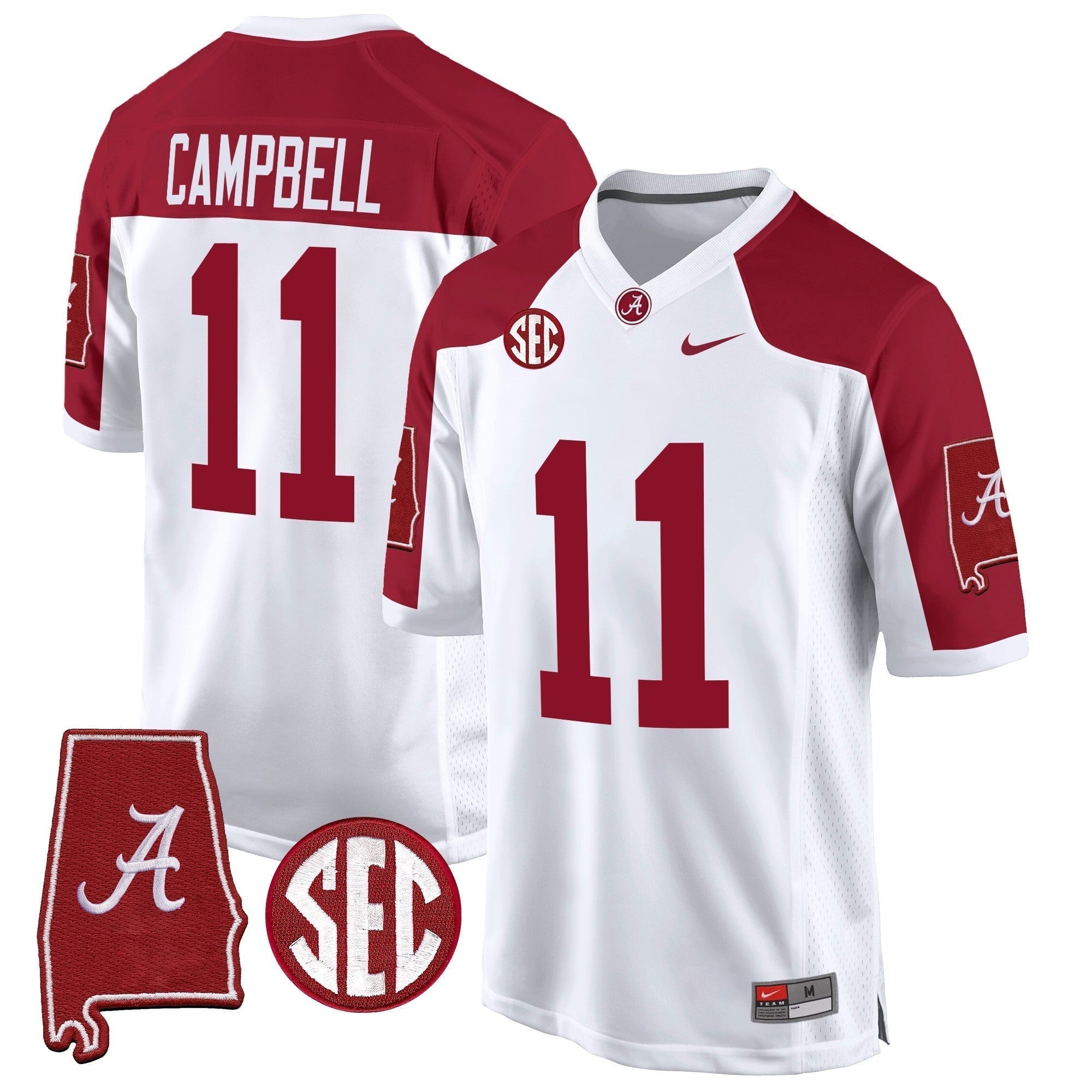 Men Alabama Crimson Tide 2024 Alabama Map Patch Game Jersey - All Stitched