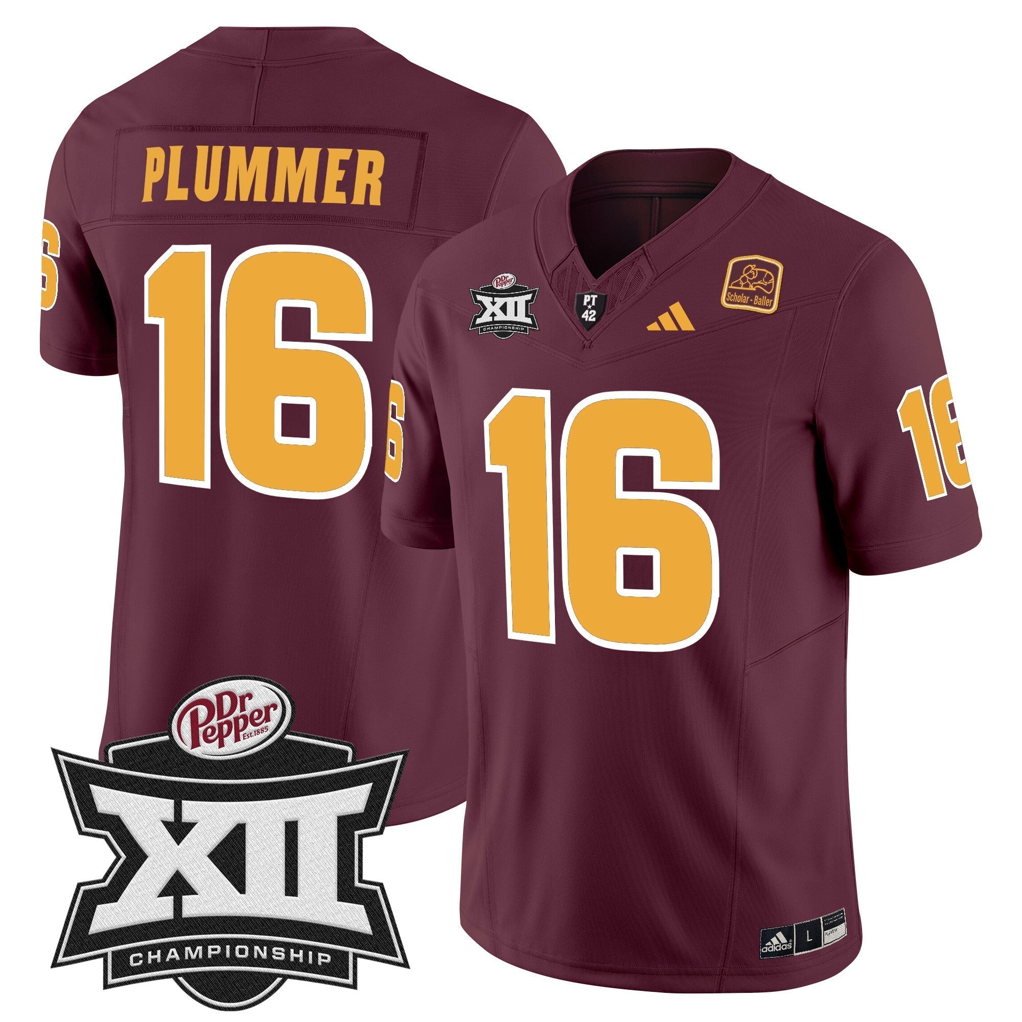 Men Sun Devils 2024 Big 12 Championship Patch Vapor Limited Jersey - All Stitched