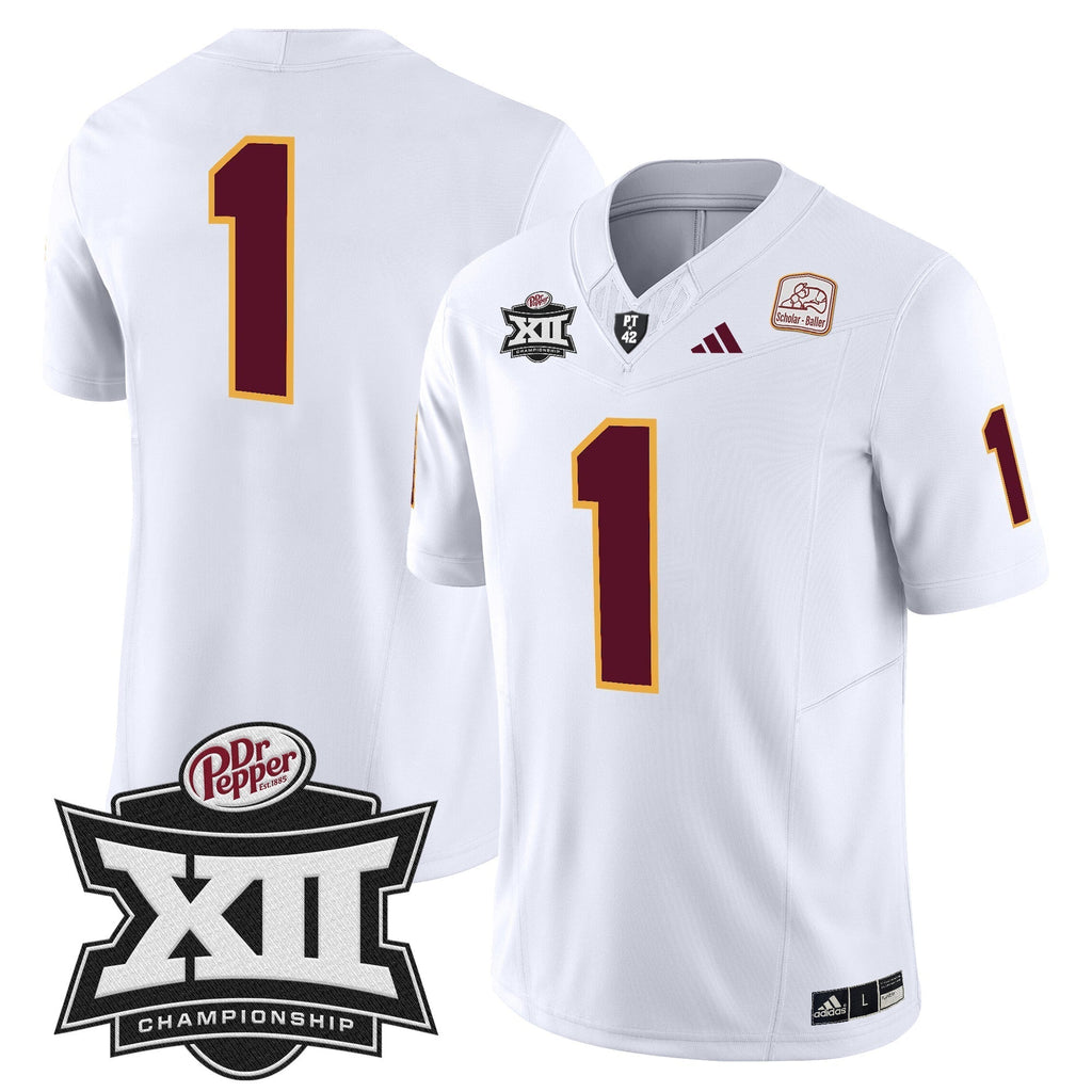 Men Sun Devils 2024 Big 12 Championship Patch Vapor Limited Jersey - All Stitched