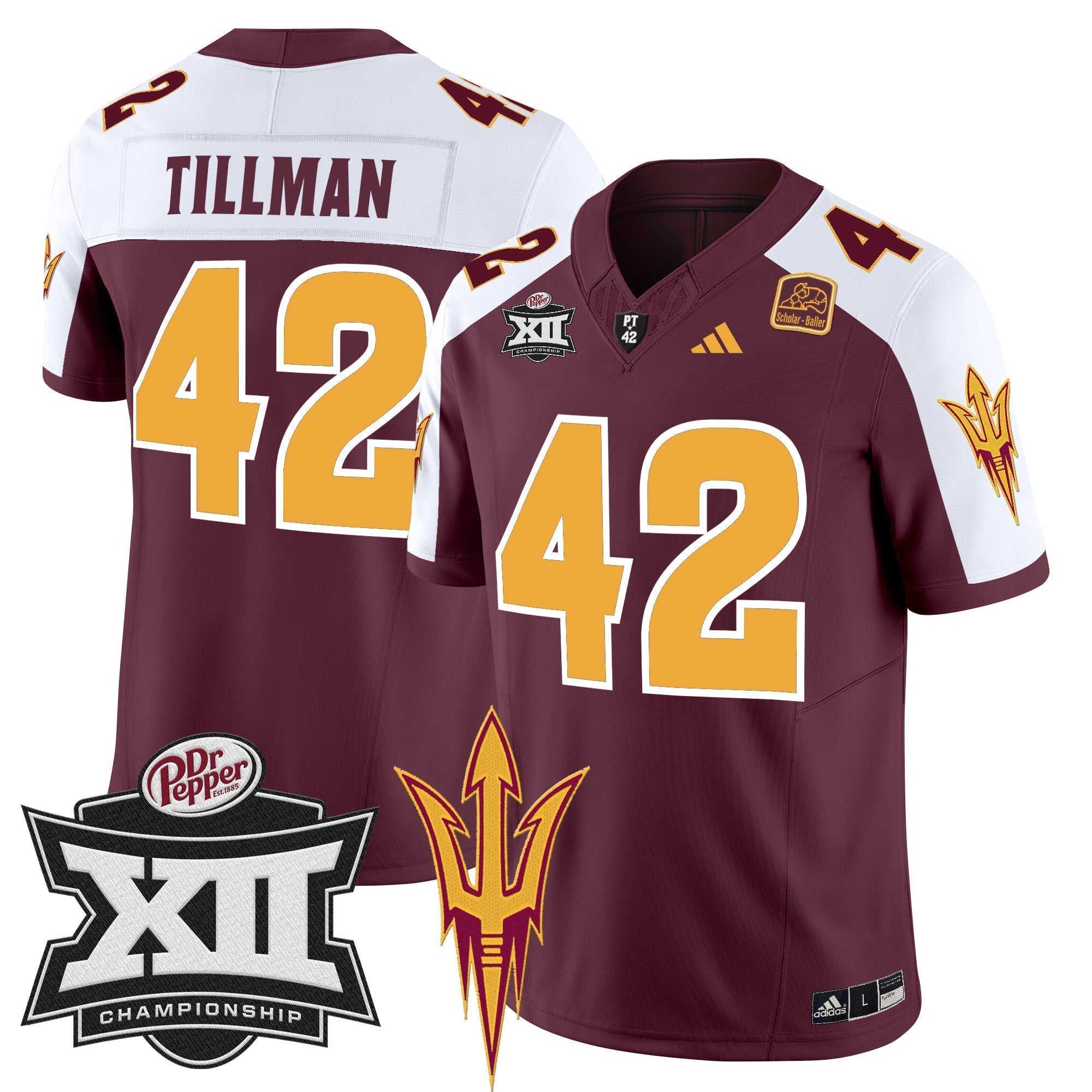 Men Sun Devils 2024 Big 12 Championship Patch Vapor Limited Jersey - All Stitched
