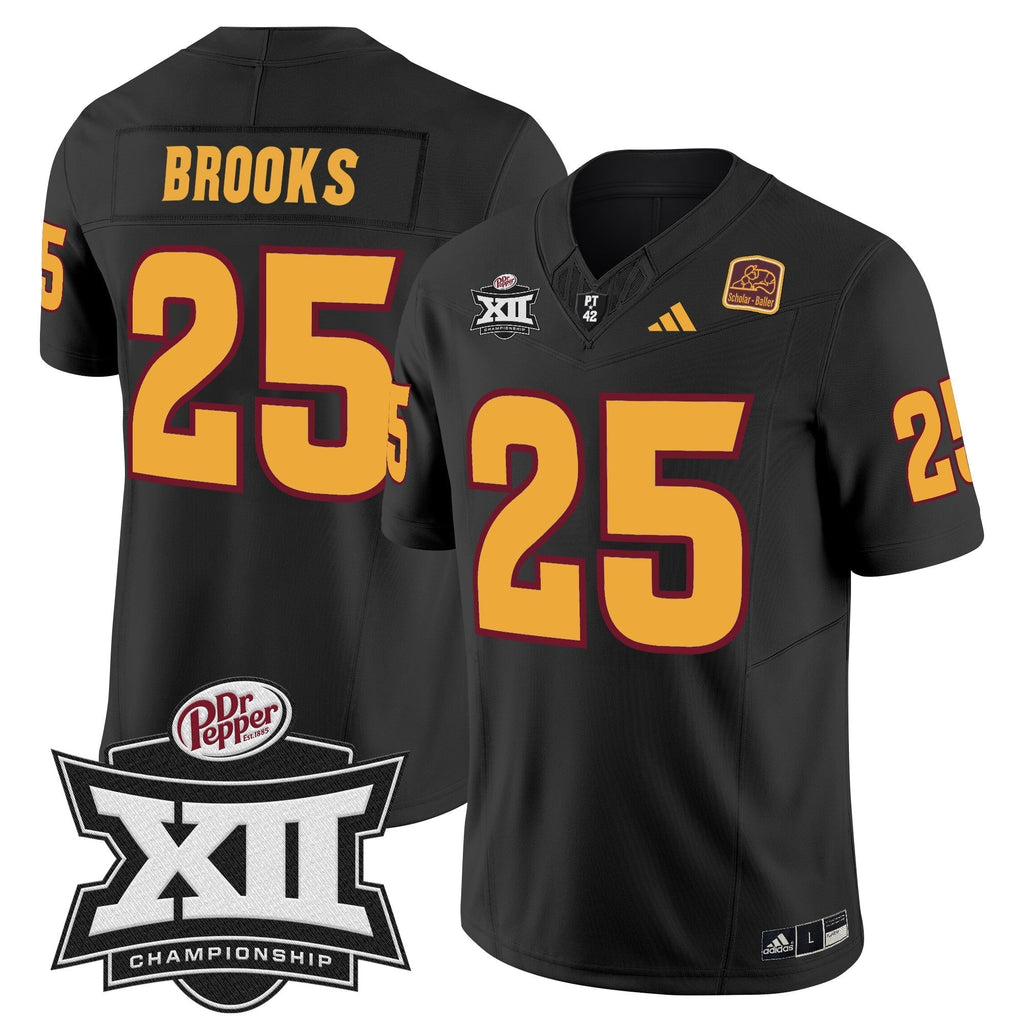 Men Sun Devils 2024 Big 12 Championship Patch Vapor Limited Jersey - All Stitched
