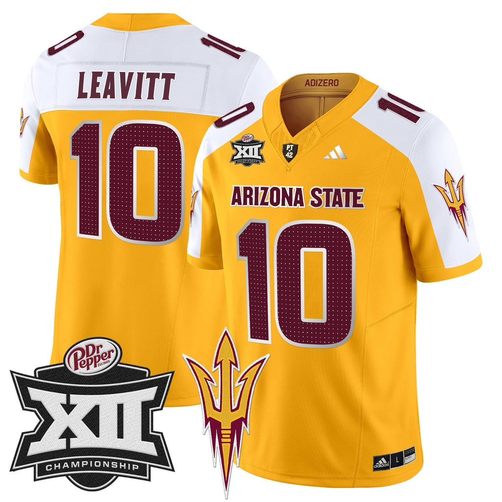 Men Sun Devils 2024 Big 12 Championship Patch Vapor Limited Jersey V2 - All Stitched