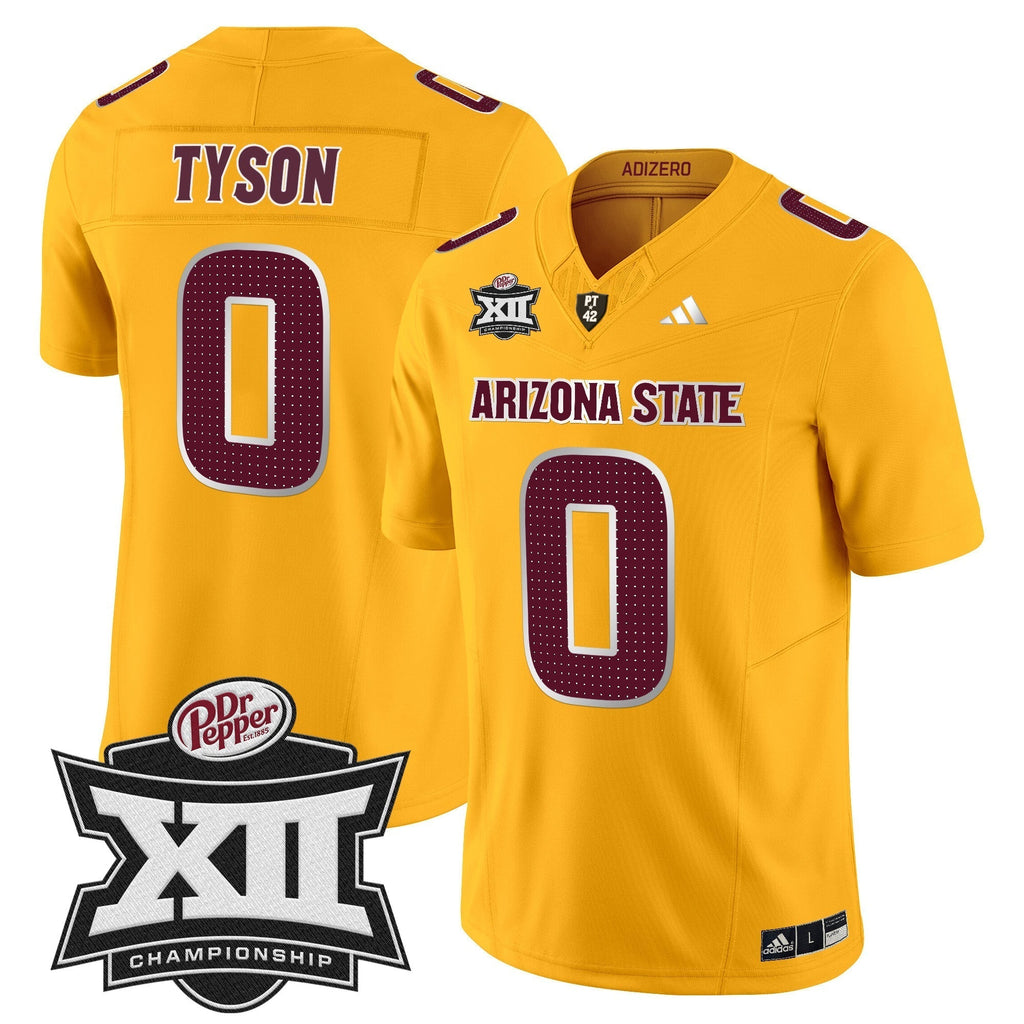 Men Sun Devils 2024 Big 12 Championship Patch Vapor Limited Jersey V2 - All Stitched