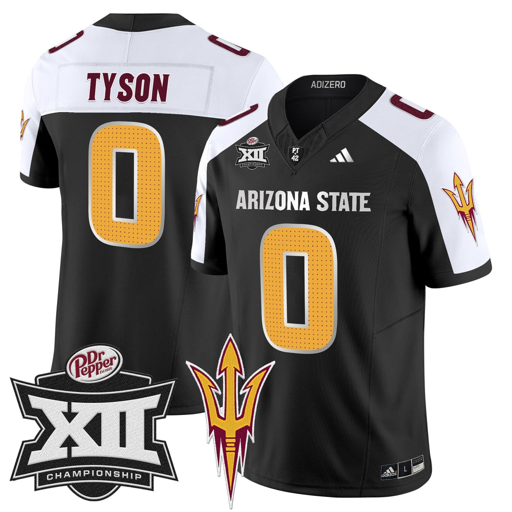 Men Sun Devils 2024 Big 12 Championship Patch Vapor Limited Jersey V2 - All Stitched