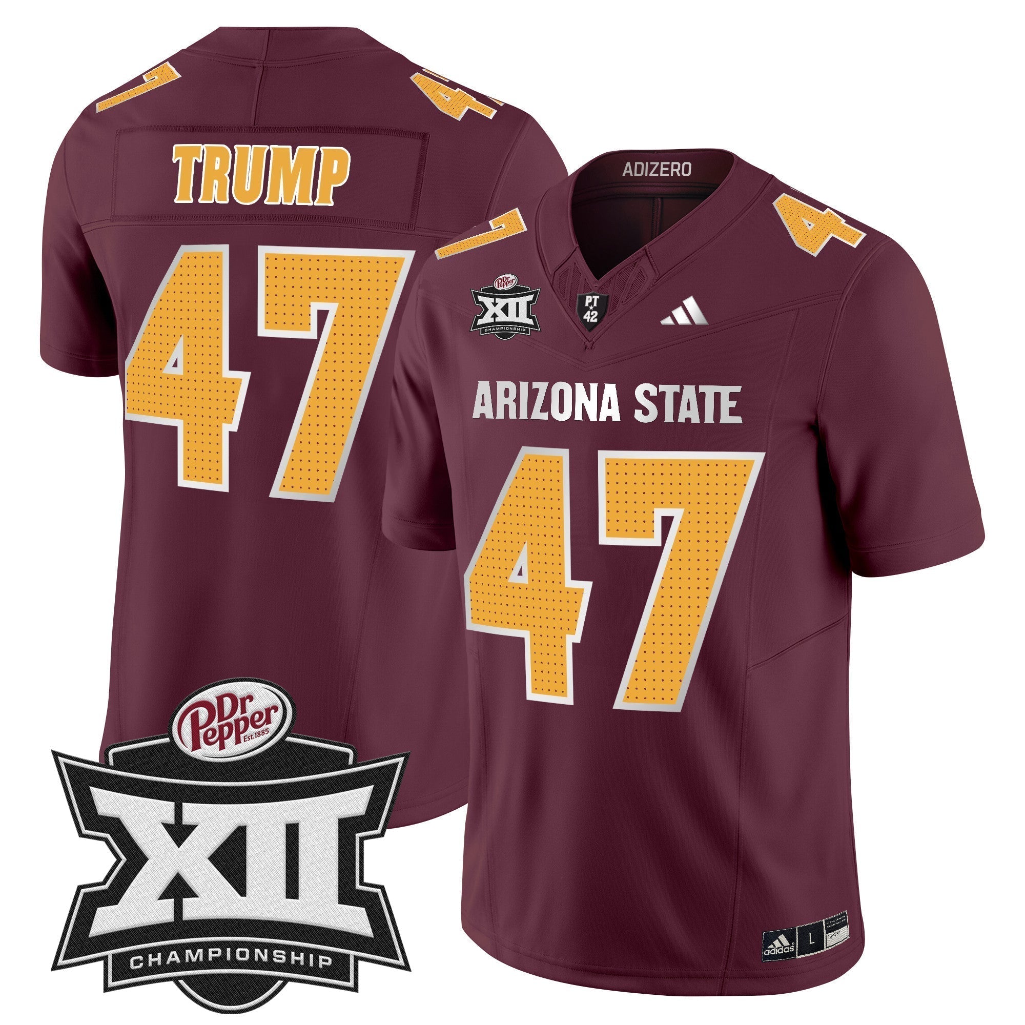 Men Sun Devils 2024 Big 12 Championship Patch Vapor Limited Jersey V2 - All Stitched