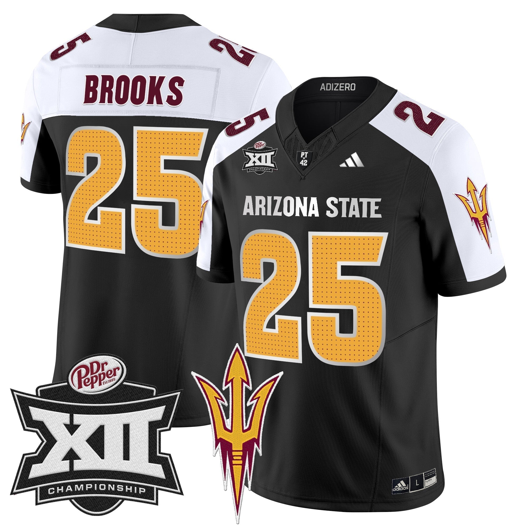 Men Sun Devils 2024 Big 12 Championship Patch Vapor Limited Jersey V2 - All Stitched