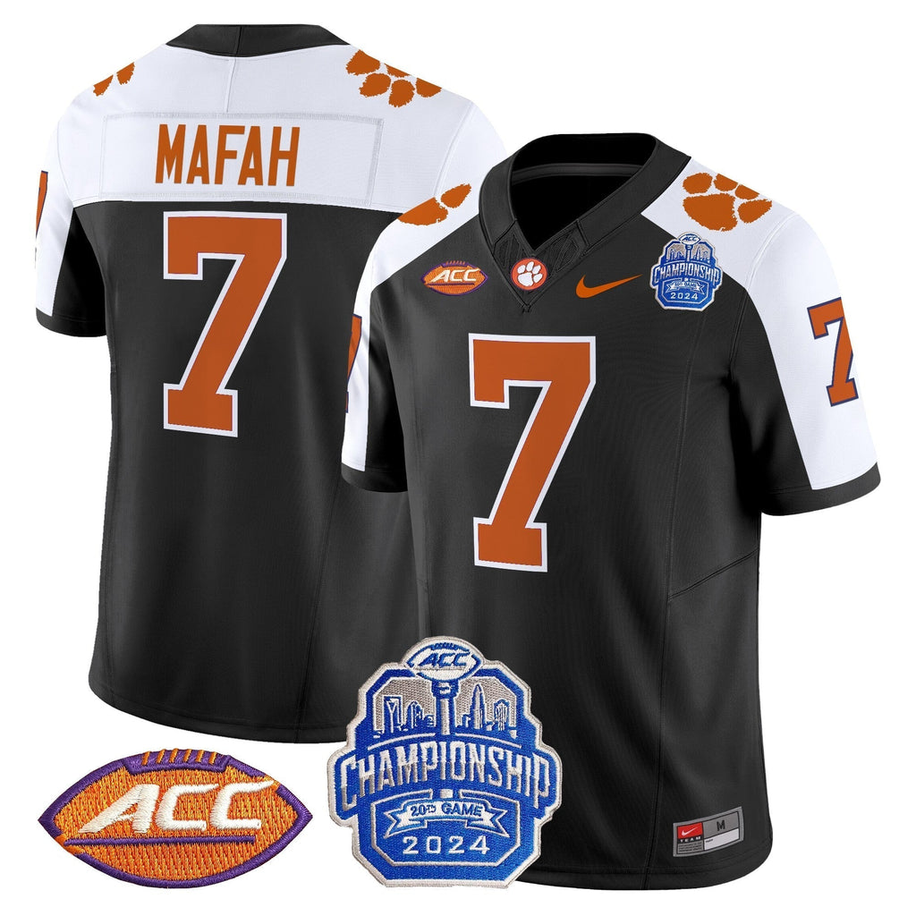Men Clemson Tigers 2024 ACC Championship Patch Vapor Limited Jersey - All Stitched