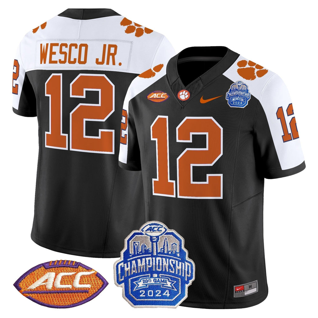 Men Clemson Tigers 2024 ACC Championship Patch Vapor Limited Jersey - All Stitched