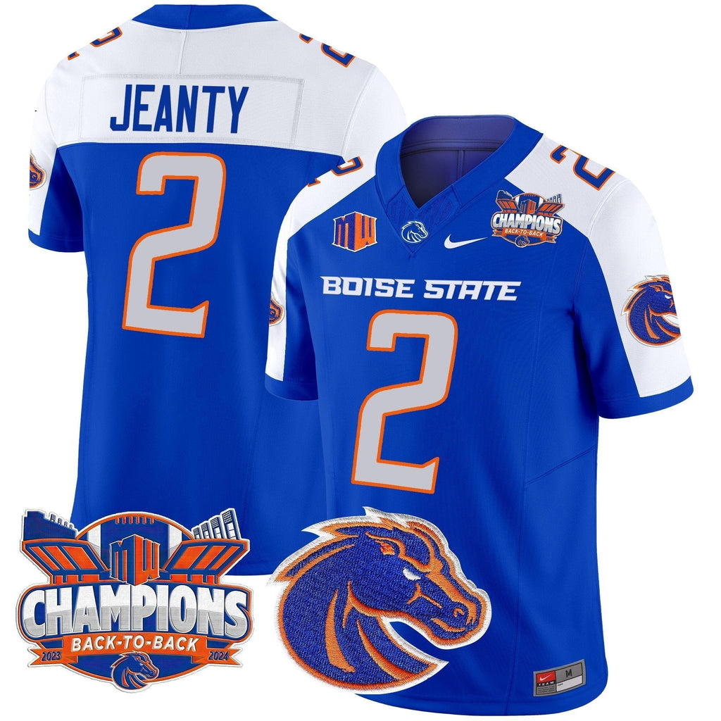 Men Boise State Broncos 2024 Back To Back Champions Vapor Limited Jersey - All Stitched